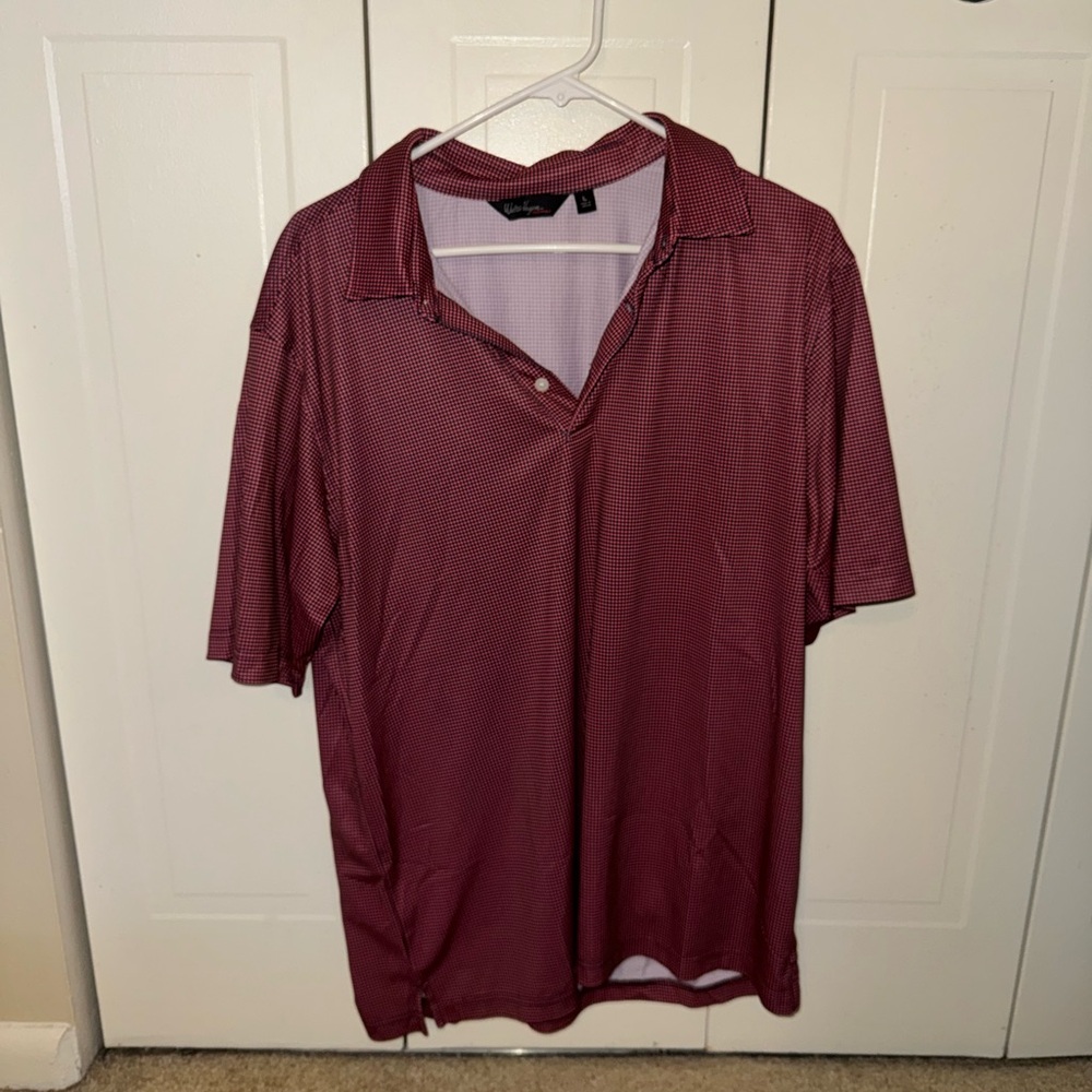 Walter Hagen Men's Red Polo Shirt Golf